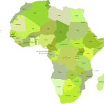 Africa by country Continent Map