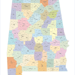 Alabama State Subdivisions Map
