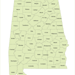 Vector Map of Alabama counties
