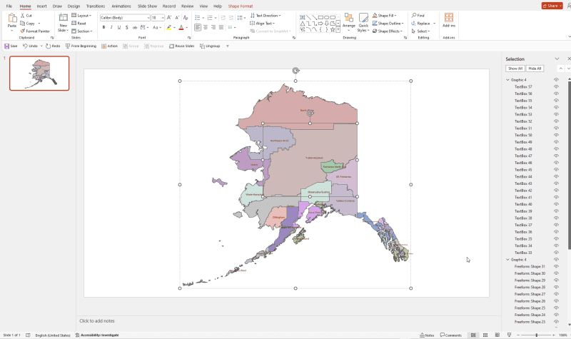 Alaska PowerPoint Map