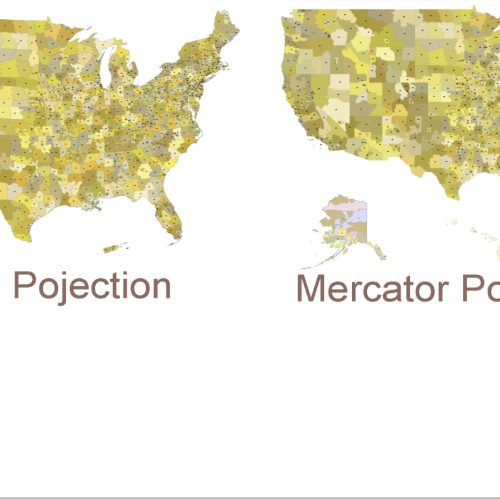 Albers and Mercator projection