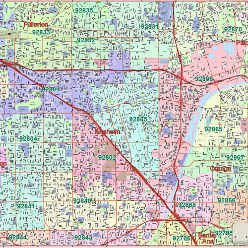 Anaheim-CA City Map