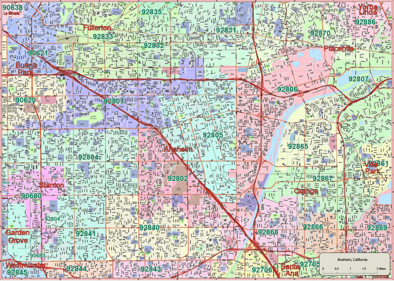 Anaheim-CA City Map