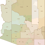 Arizona 3-Digit ZIP Code Map with Counties