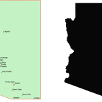 Arizona Black Silhouette Map