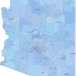 AZ ZIP Code Map Cities and Counties