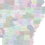 Arkansas Colored County Map