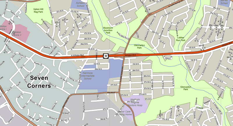 Arlington-Virginia Vector Map