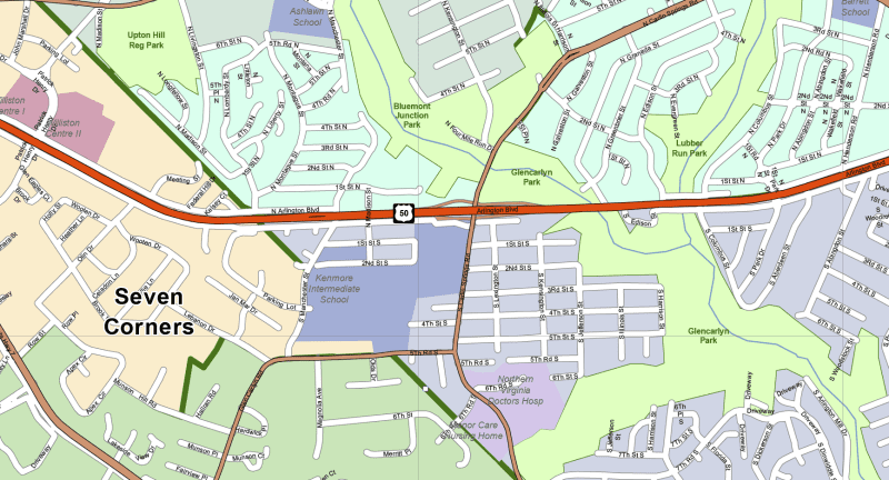 Arlington-Virginia Vector Map