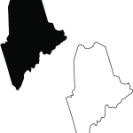 Blackout Maine Vector Map