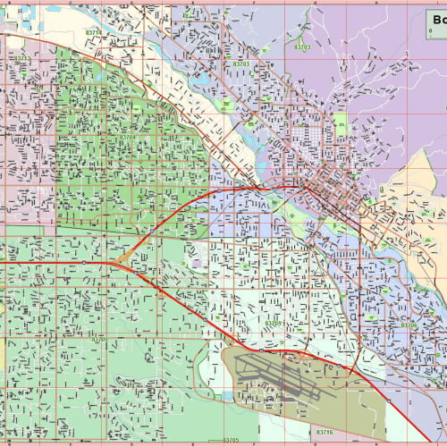 Boise-ID City Vector Map