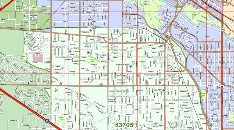 Boise-ID City Vector Map