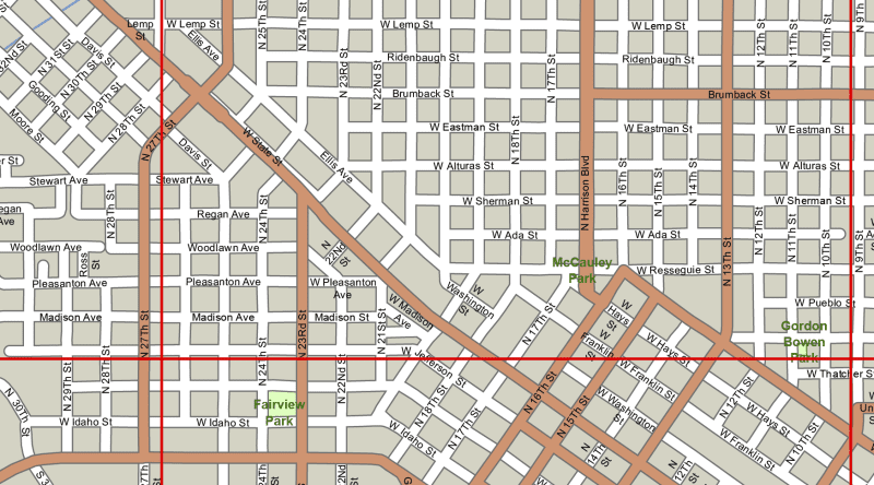 Boise-ID City Vector Map