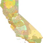 California 3-Digit ZIP Code Map with Counties