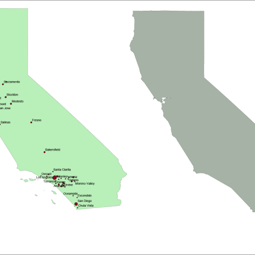 California free outline map