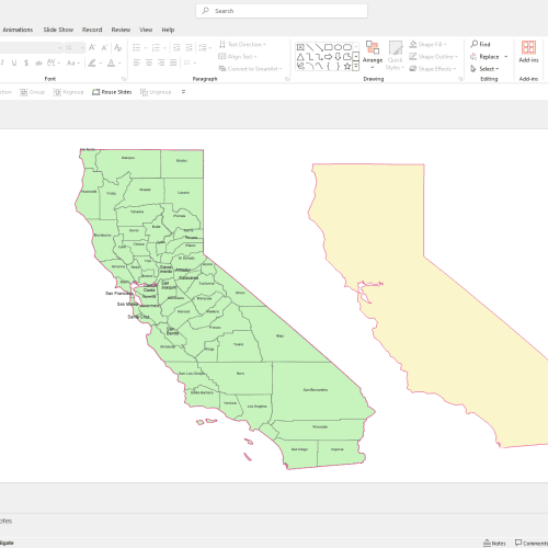 California PowerPoint Map