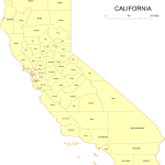 California vector county map