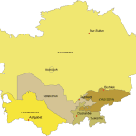 Central-Asia digital map