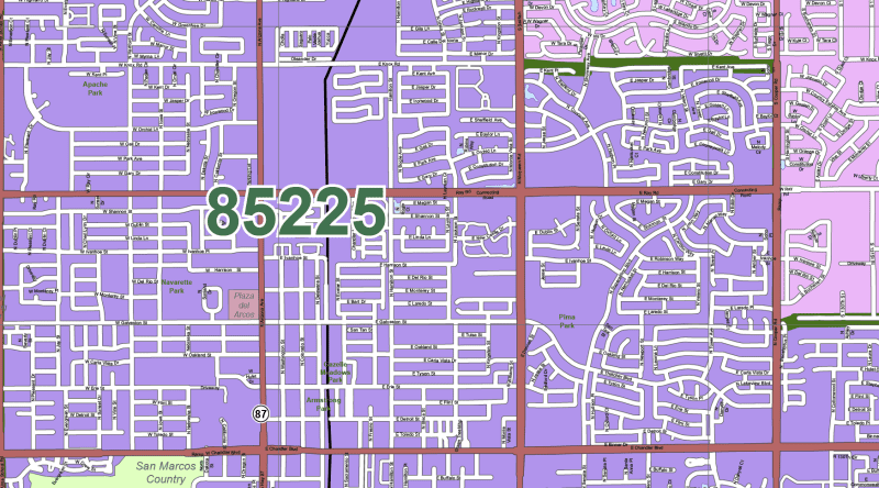 Chandler-Arizona Vector Map