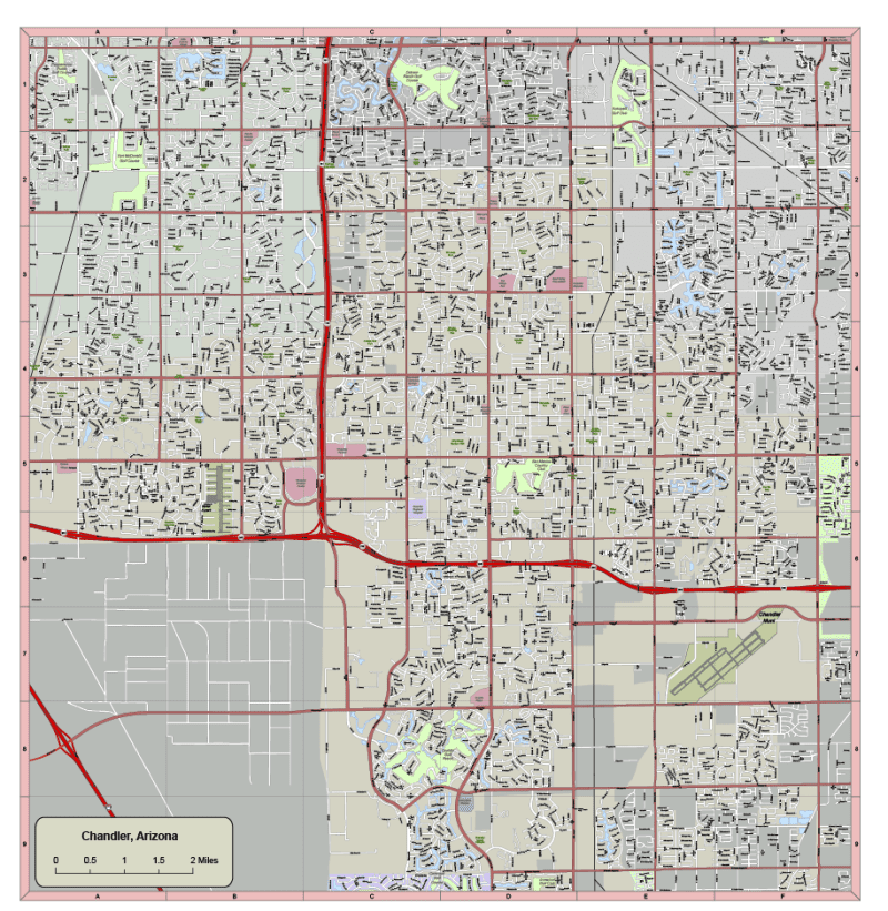 Chandler-Arizona Vector Map