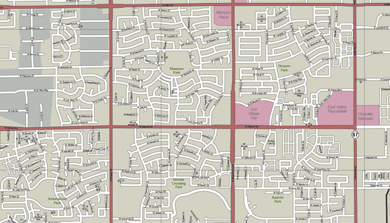 Chandler-Arizona Vector Map