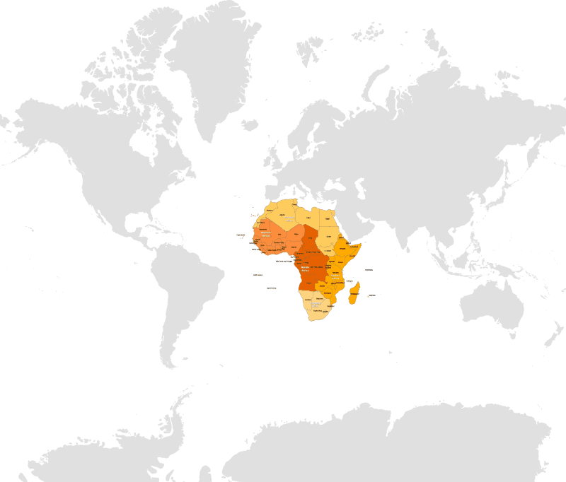 Countries of Africa by Subregions