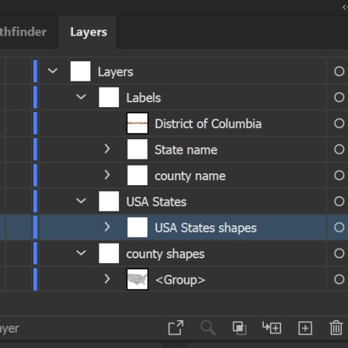 County map of Contiguous US-layers