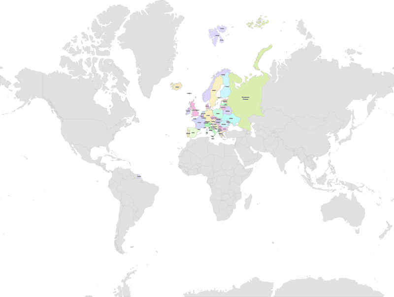 Europe Detailed Map