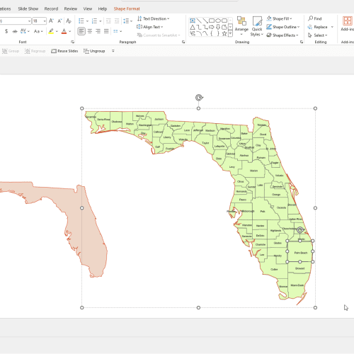 Florida powerpoint county map