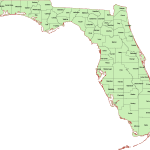 Florida vector county map