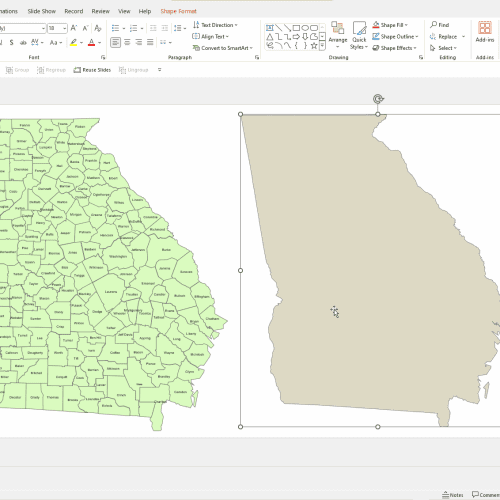 Georgia County Powerpoint Map