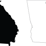 Georgia free contour line map