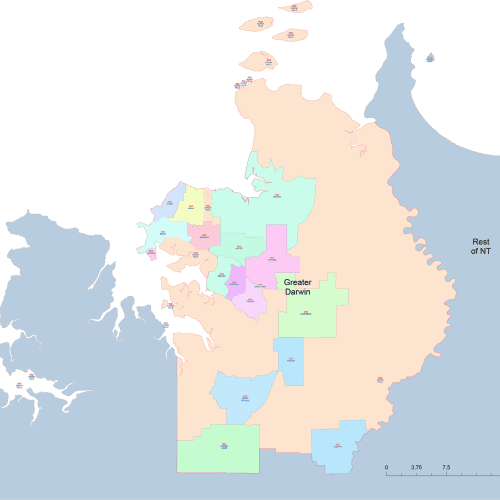 Greater Darwin Postal Code Map