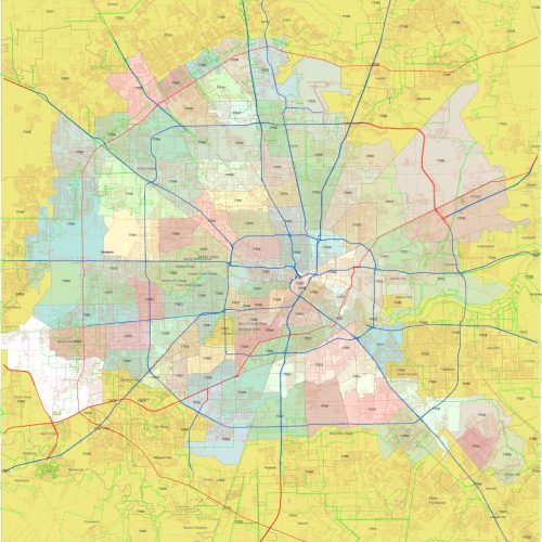 Houston zip code map