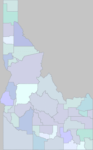 Idaho counties as background layer