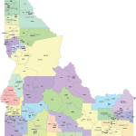 Idaho County and Communities Map