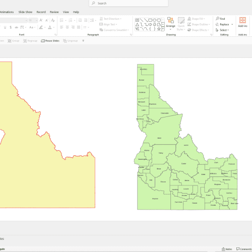 Idaho PowerPoint County Map