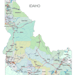 Idaho Road and City Map