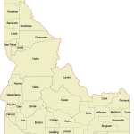 Idaho Vector County Map