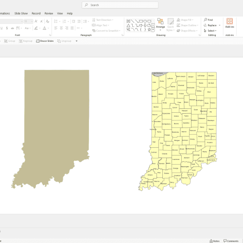 Indiana County Powerpoint Map