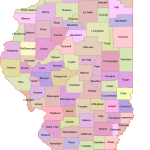 Illinois Colored County Map
