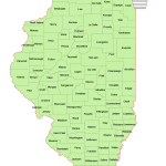 Illinois Vector County Map