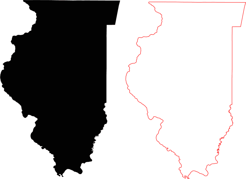 Illinois Free Contour Line Map