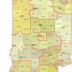 Indiana 3-Digit ZIP Code Map with Counties