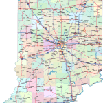 Indiana Road and City Map