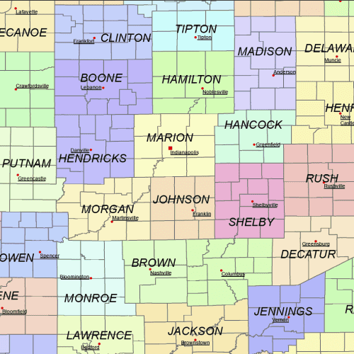Indiana subcounties car1
