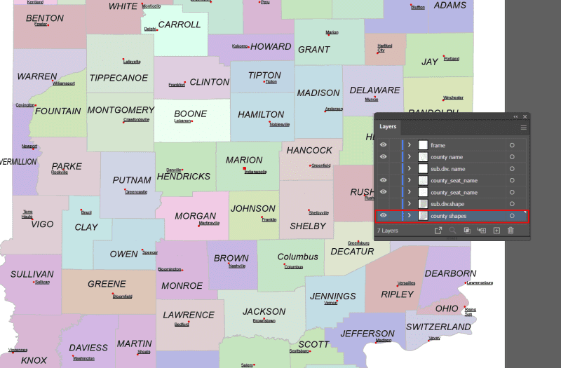Indiana County and Communities Map