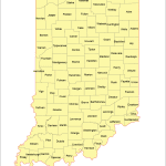 Indiana Vector County Map