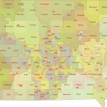 Iowa 3-Digit ZIP Code Map with Counties