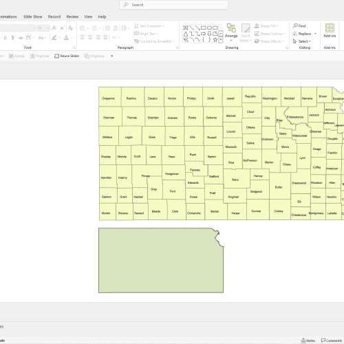 Kansas Powerpoint County Map